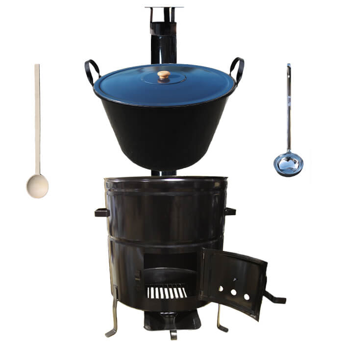 Smaltovaný kotol 50 L + kovová kotlina 50 cm BIG PARTY