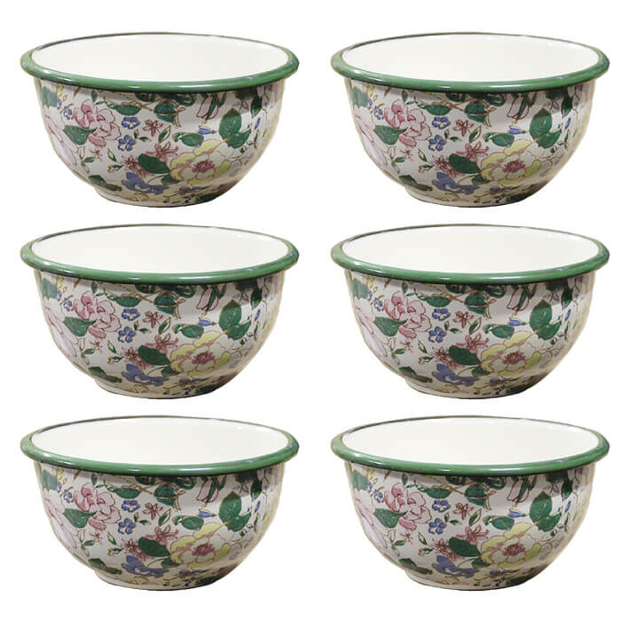 Súprava smaltovaných misiek 13 cm 6 ks DECOR