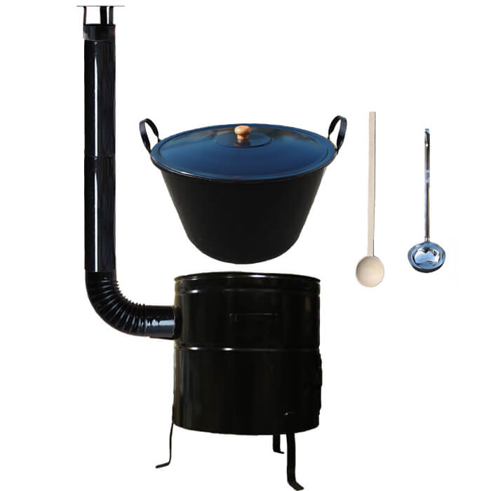 Smaltovaný kotol 50 L + kovová kotlina 50 cm BIG PARTY